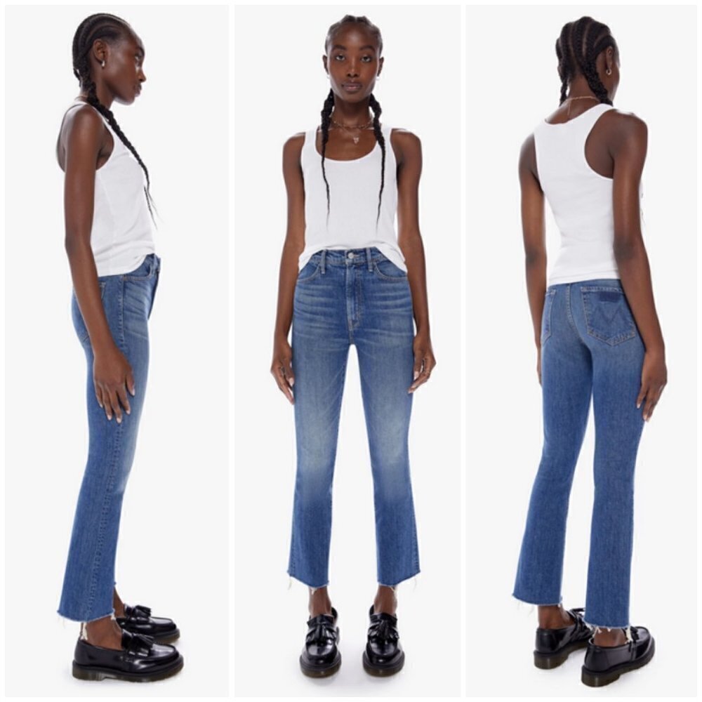 💕MOTHER SUPERIOR💕 Hustler Flood Fray Jeans ~ Beer Me 29 NWOT